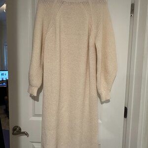 Women's White Sweater Dress Maxi